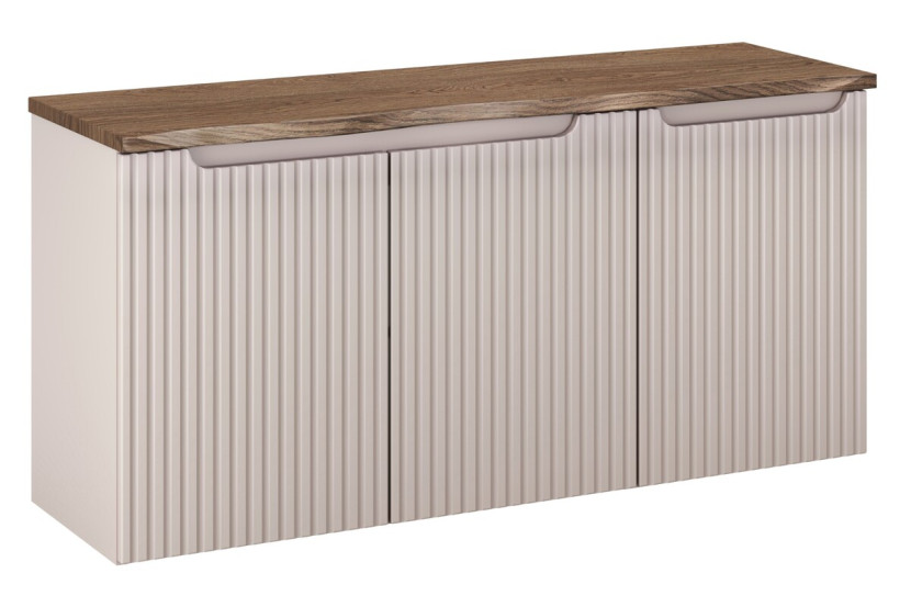 Szafka pod Umywalkę Nova Cashmere 120cm z Blatem i Koszem na Pranie 986092
