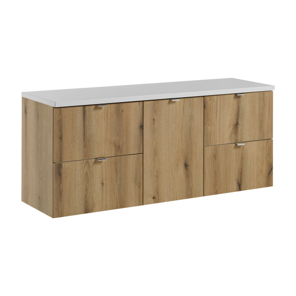 Szafka pod Umywalkę Nova Oak 140cm z Blatem 976708