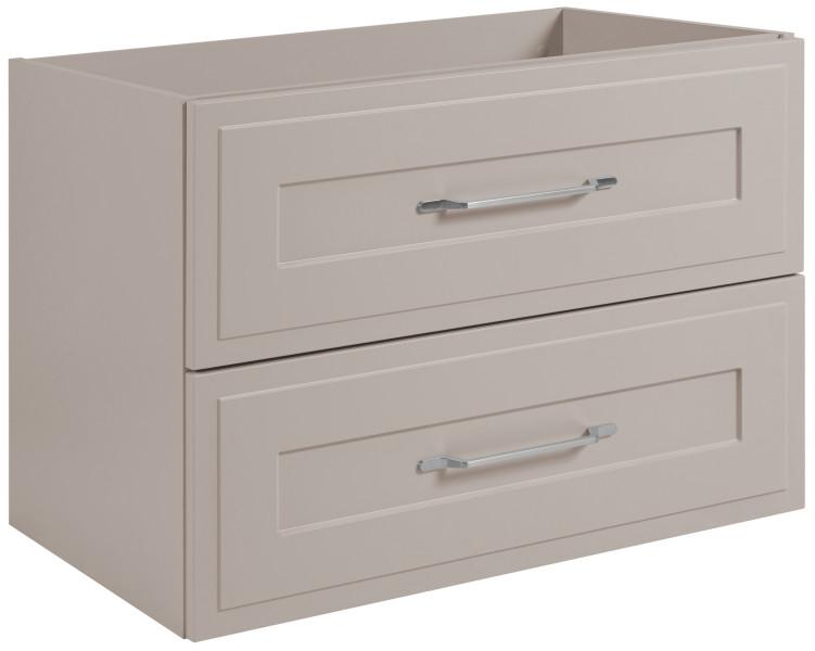 Szafka pod umywalkę w stylu klasycznym, kaszmir, 80 x 46 cm, uchwyt srebrny 1059795