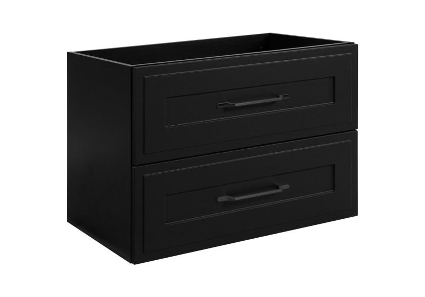 Szafka pod umywalkę w stylu klasycznym w kolorze czarnym, 80 x 46 cm 1059724
