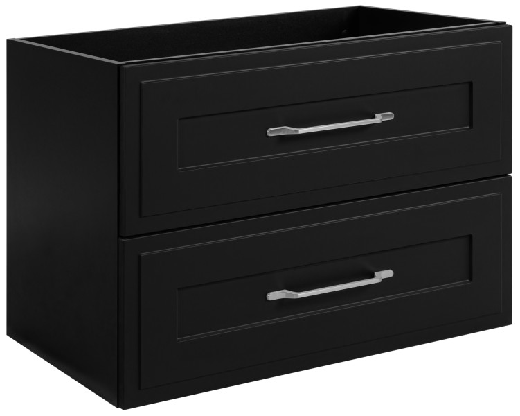 Szafka pod umywalkę w stylu klasycznym w kolorze czarnym, 80 x 46 cm 1059627