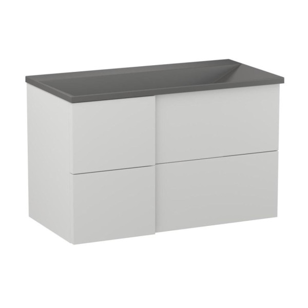 Szafka pod umywalkę wpuszczaną EDGE 90 cm biało-szary półmat 817675
