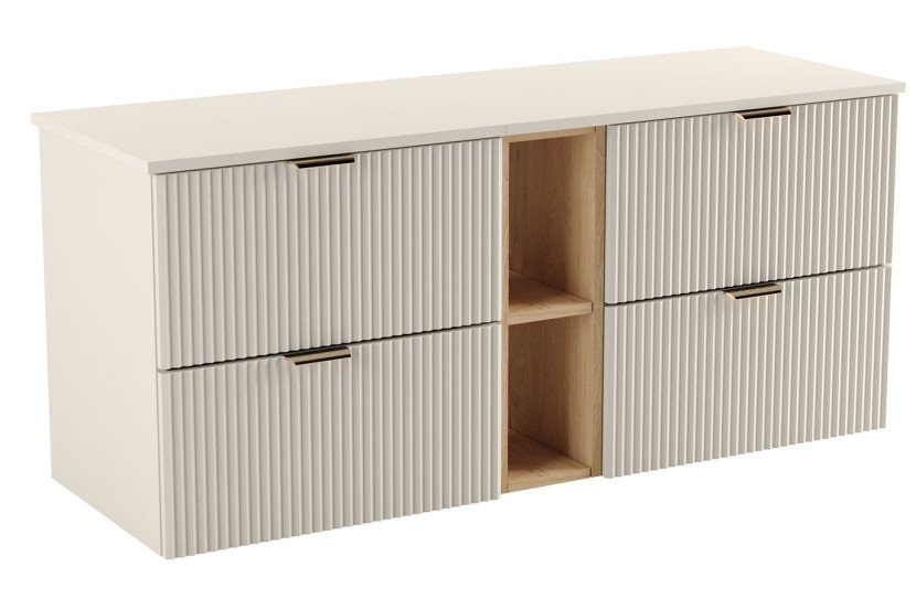 Szafka pod umywalkę z 4 szufladami kaszmir + orzech - Zyska 310407