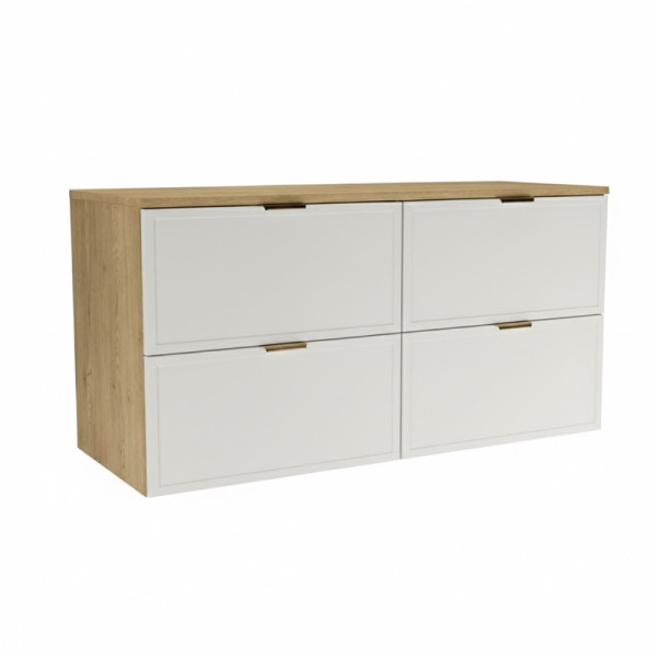 Szafka pod Umywalkę z Blatem 120cm Fronty Ramka Cremona / Biały 959097