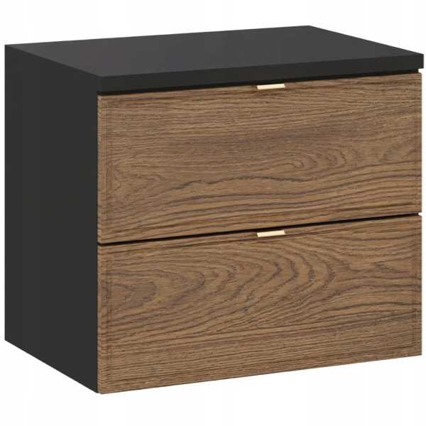 Szafka pod umywalkę z blatem 60cm TALIA CASELLA 82-60 DĄB / FREZOWANY FRONT 643710