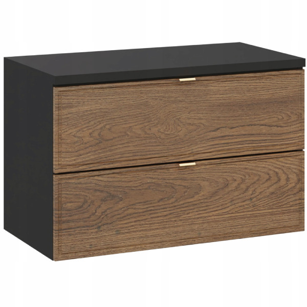 Szafka pod umywalkę z blatem 80cm TALIA CASELLA 82-80 DĄB / FREZOWANY FRONT 643707