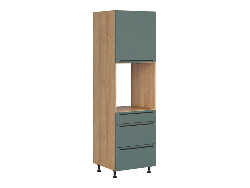 Szafka pod zabudowę piekarnika Iris 60 cm prawa z drzwiami i szufladami cichy domyk zieleń boho 382634