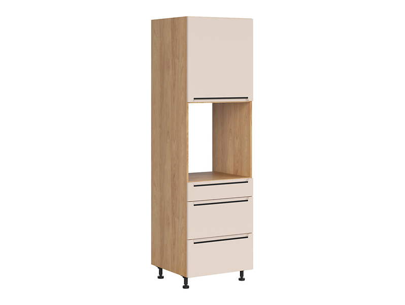 Szafka pod zabudowę piekarnika Iris 60 cm z drzwiami i szufladami cichy domyk alahamra mat 454486
