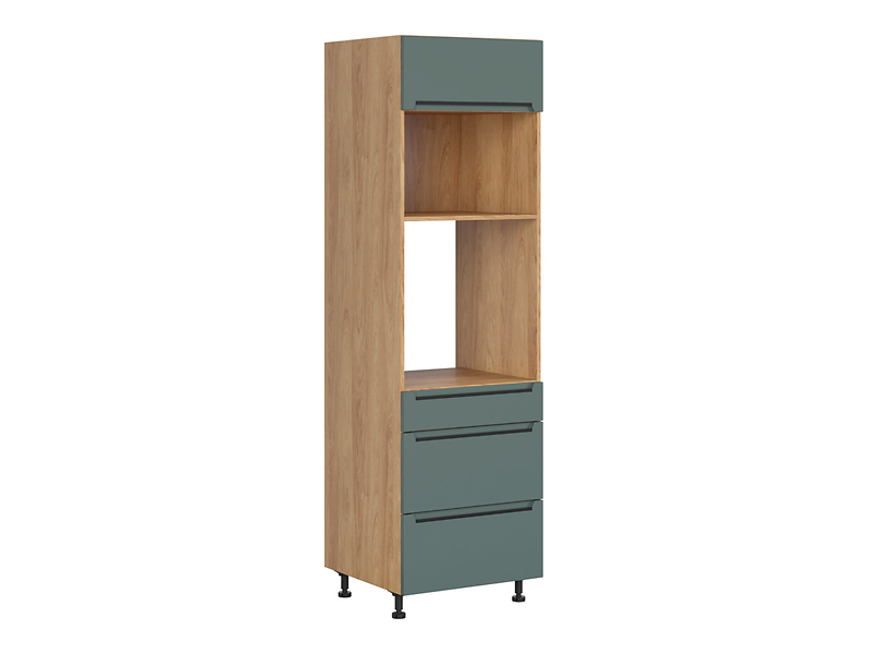 Szafka pod zabudowę piekarnika Iris 60 cm z szufladami cichy domyk zieleń boho 382633