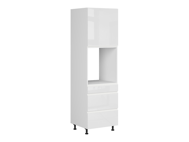 Szafka pod zabudowę piekarnika Sole 60 cm z szufladami cichy domyk biały połysk 382615