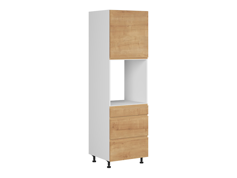 Szafka pod zabudowę piekarnika Sole 60 cm z szufladami cichy domyk dąb arlington 383146