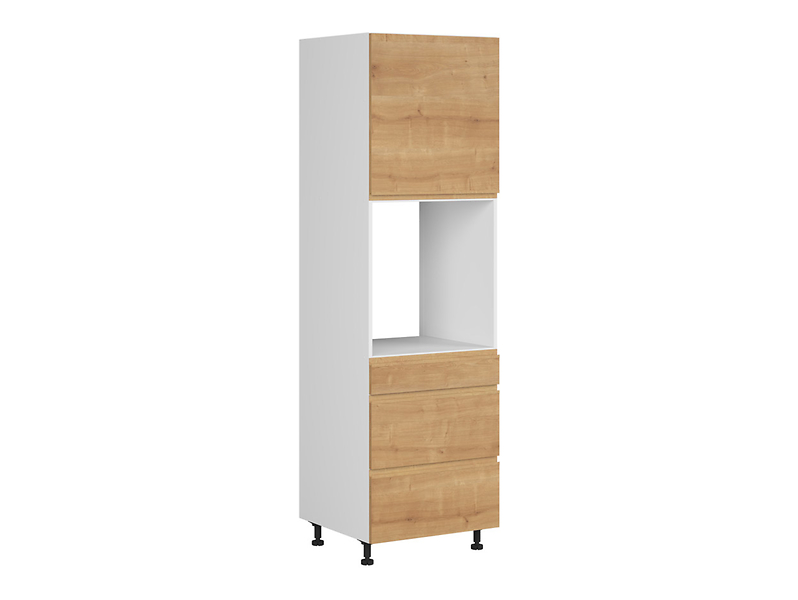 Szafka pod zabudowę piekarnika Sole 60 cm z szufladami cichy domyk dąb arlington 383144