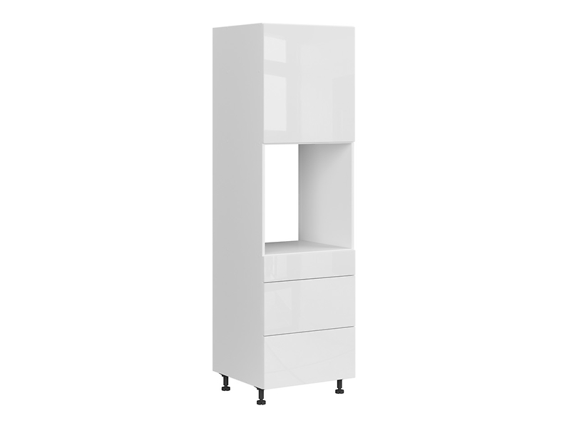 Szafka pod zabudowę piekarnika Top Line 60 cm lewa z szufladami cichy domyk biały połysk 383834