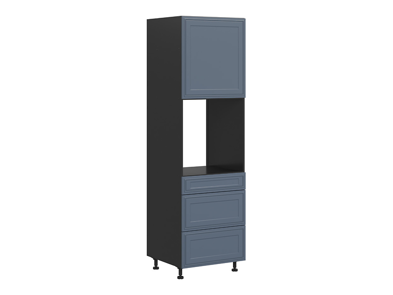 Szafka pod zabudowę piekarnika Verdi 60 cm wysoka lewa z szufladami cichy domyk mistyczny mat 382052