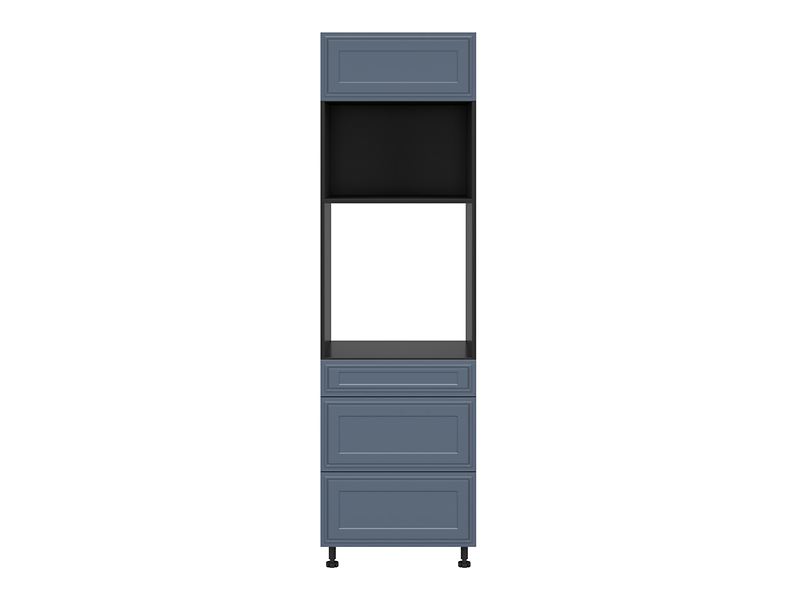 Szafka pod zabudowę piekarnika Verdi 60 cm wysoka z szufladami cichy domyk mistyczny mat 950906