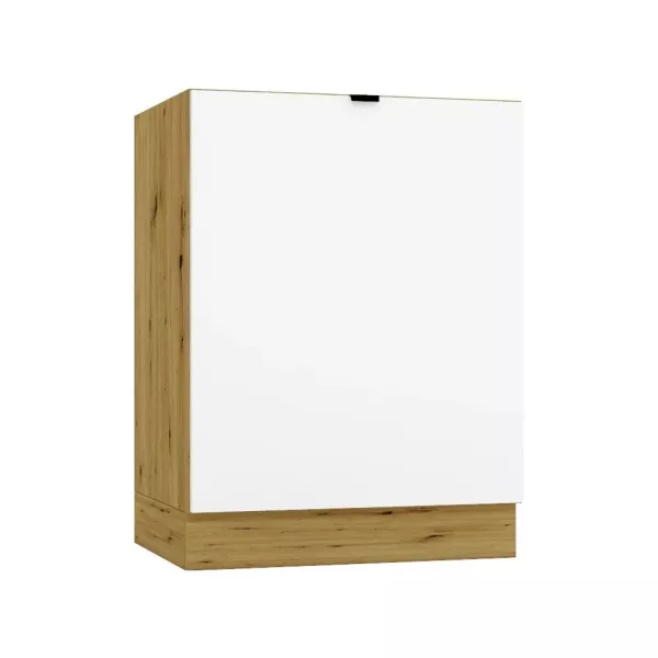 Szafka pod zlew GIANNA D60ZL P/L biała alaska/dąb artisan 420385