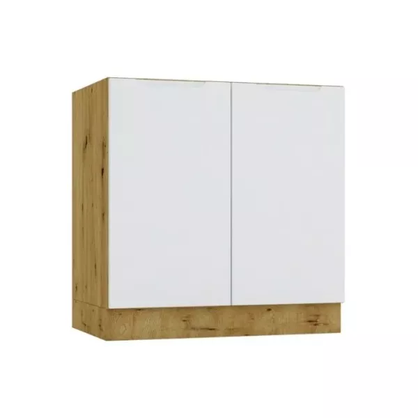 Szafka pod zlew ISABEL D80ZL szary mat/dąb artisan 412509