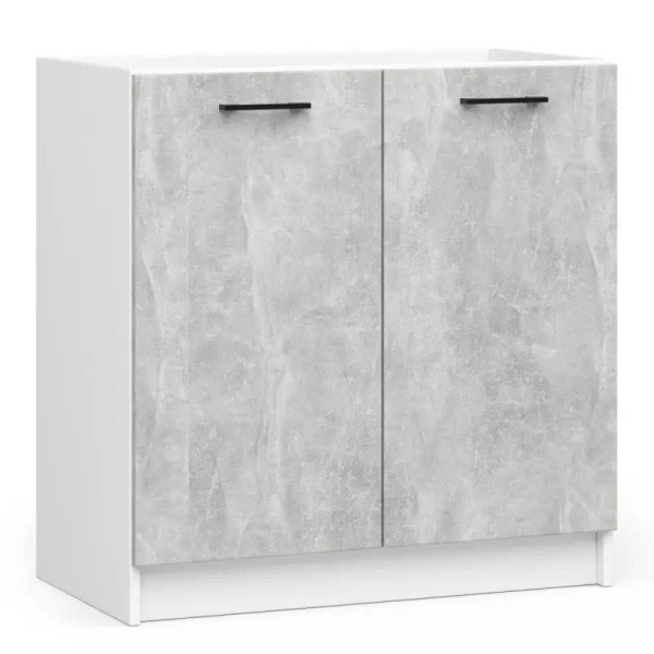 Szafka pod zlewozmywak, KLARA, 80x46x82, 80 cm, biel, beton | TYLETEGOTU 989068