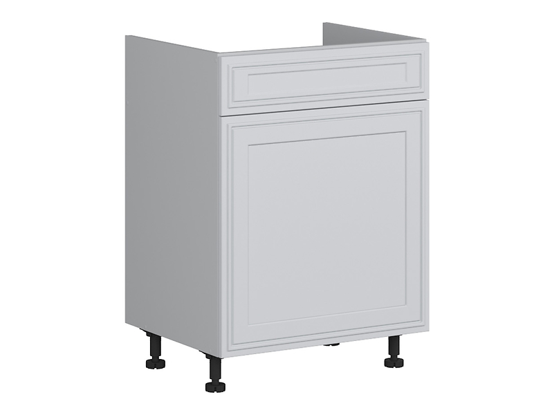 Szafka pod zlewozmywak Verdi 60 cm z szufladą cichy domyk jasny szary mat 46923