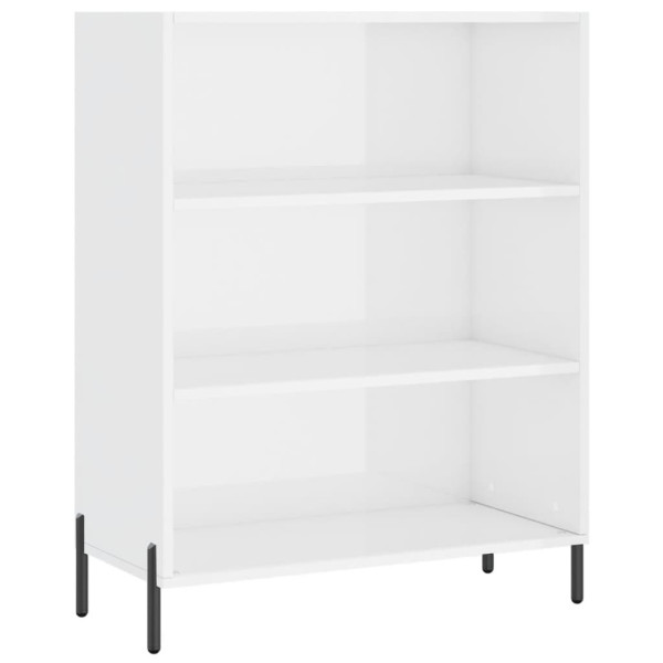 Szafka Regał Biała Połysk z Półkami 69.5x32.5x90 cm do Salonu Pokoju 739144