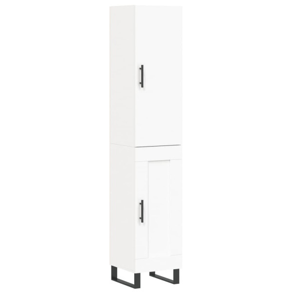 Szafka Regał Biała z Drzwiami 34.5x34x180 cm do Salonu Pokoju 742538