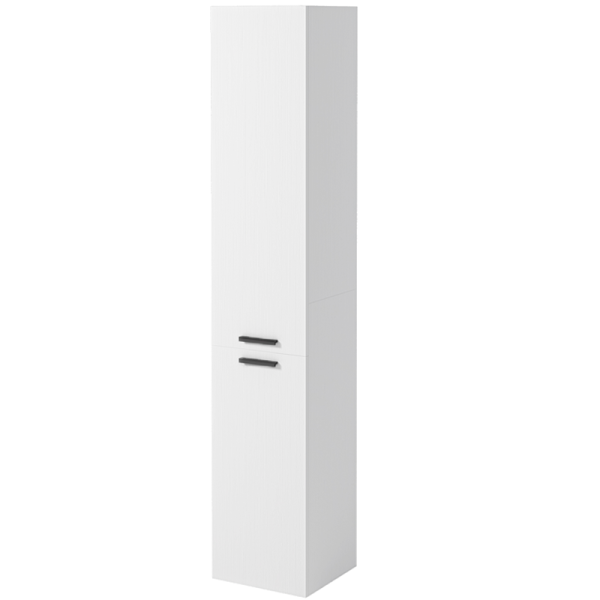 Szafka regał łazienkowy słupek biały z drzwiami 174 cm 821586