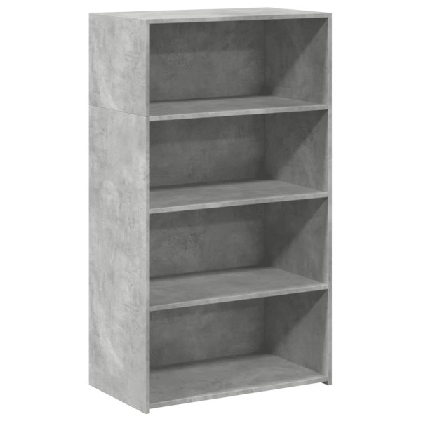 Szafka Regał Szara Beton 70x41x124 cm do Salonu Pokoju Sypialni 740513