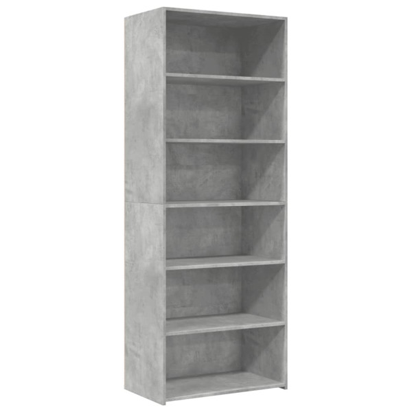Szafka Regał Szara Beton 70x41x185 cm do Salonu Pokoju Sypialni 740609