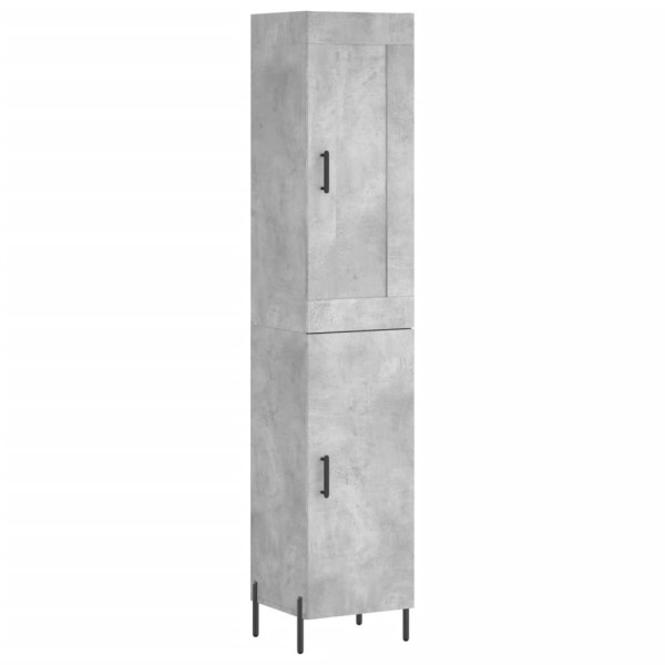 Szafka Regał Szara Beton z Drzwiami 34.5x34x180 cm do Salonu Pokoju 741734