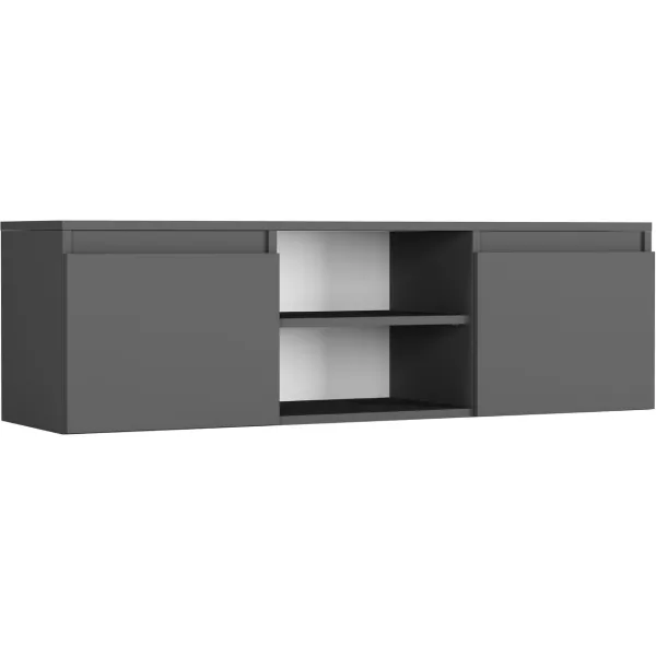 Szafka RTV 120 cm 2 drzwi 2 półki FRAMIRE RTV antracyt 946875