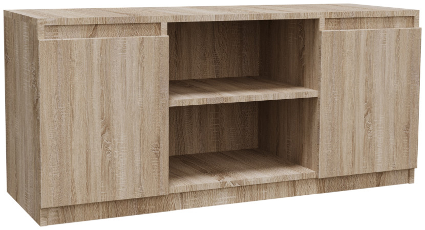 Szafka RTV 120 cm do salonu z półkami MONTEGO dąb sonoma 722276