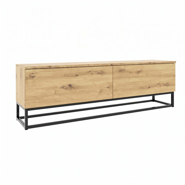 Szafka RTV 120 cm ze stelażem - dąb artisan 1014354