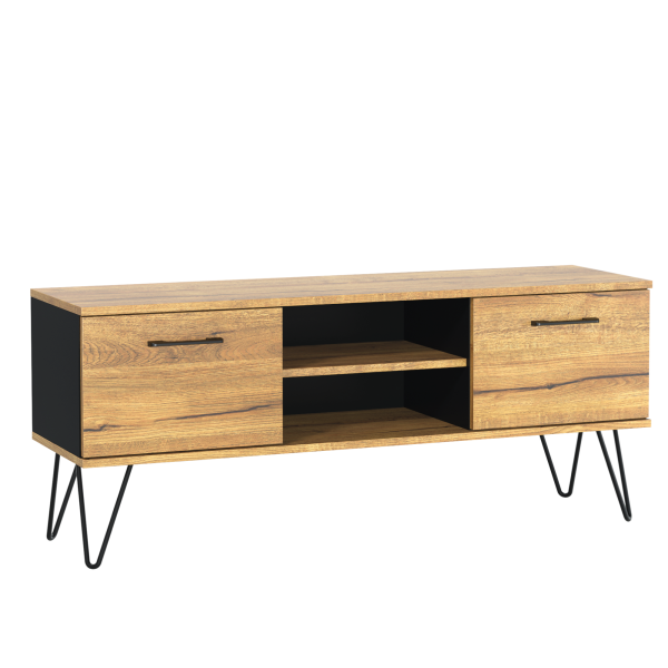 Szafka RTV 120cm Loft Harpin ONE FURNITURE - Laminat Dębowy 202544