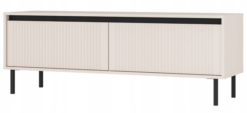 SZAFKA RTV 140 cm Pod TELEWIZOR 2S Nózki METAL BEŻOWA OSAKA 349717