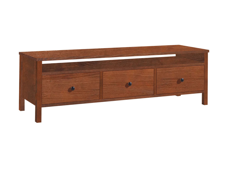 Szafka RTV 143 cm z szufladami drewniana Prestige, kolor kasztan 669995