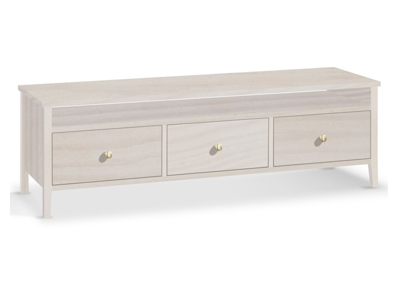 Szafka RTV 143 drewniana Colorado Gold, kolor bielony 670010
