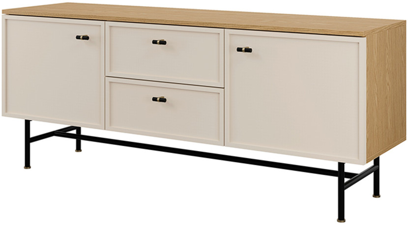 Szafka RTV 150 cm dwudrzwiowa z szufladami EVORIA 1079054