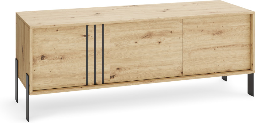 Szafka RTV 150 cm pod TV do salonu NUVIO dąb artisan 992487