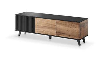Szafka RTV 150cm Adre dąb wotan/ czarna 165755