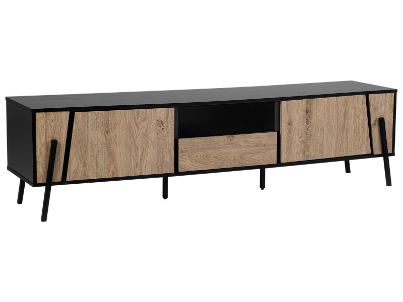 Szafka RTV 177 cm miejsce na kable drewno 70985