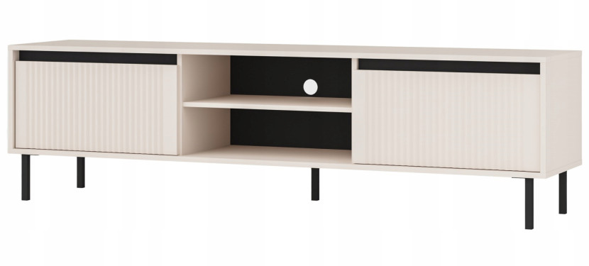 SZAFKA RTV 179 cm Pod TELEWIZOR 2s Nóżki METAL BEŻOWA OSAKA 349719
