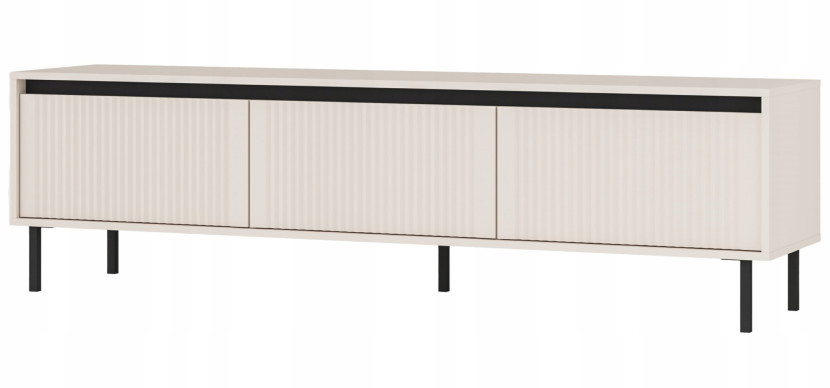 SZAFKA RTV 179 cm Pod TELEWIZOR 3S Nóżki METAL BEŻOWA OSAKA 349722