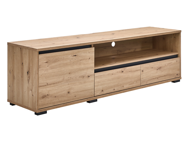 Szafka RTV 180 cm z drzwiami i 2 szufladami dąb artisan 712318