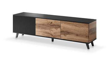 Szafka RTV 180cm Adre dąb wotan/ czarna 165752