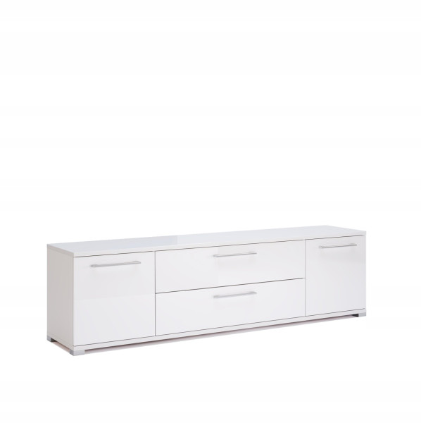 SZAFKA RTV 190cm Flory 2 SZUFLADY i SZAFKI biały połysk 295092