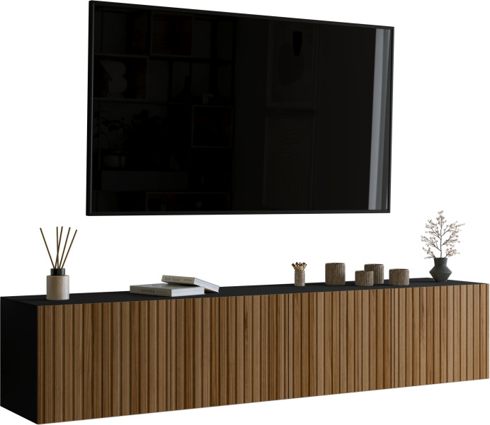 Szafka RTV 200 cm wisząca z drzwiami LORI 992478