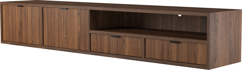 Szafka RTV 200 cm wisząca z szufladami ELVIO 966683