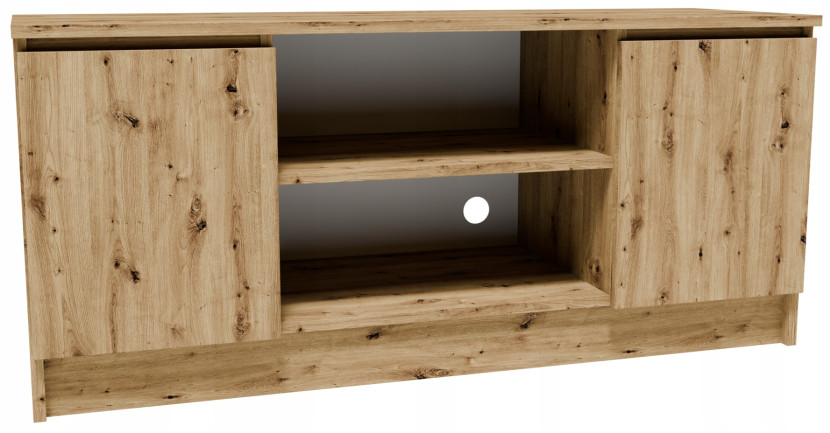 Szafka RTV 2D1P140ART artisan 140cm mały stolik pod telewizor komoda regał 763619