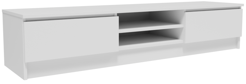 Szafka RTV 2D1P160BIA biała 160cm duży stolik pod telewizor komoda regał 750594