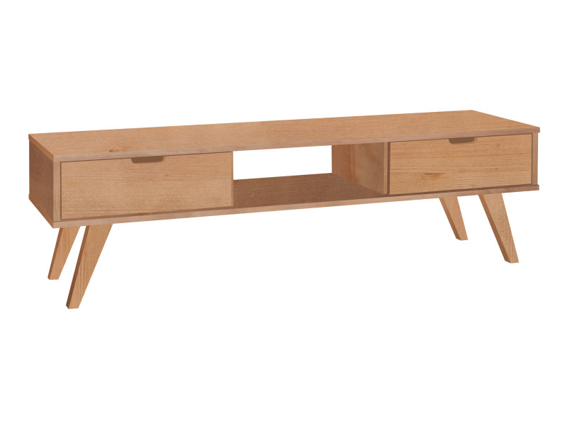Szafka RTV 46x160 cm z drewna litego MALMO, kolor dębowy 682093